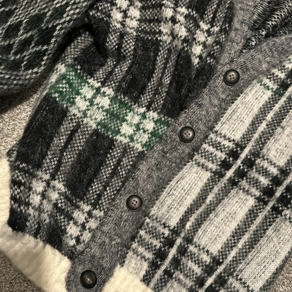 free people green & black cardigan - Picture 2 of 2